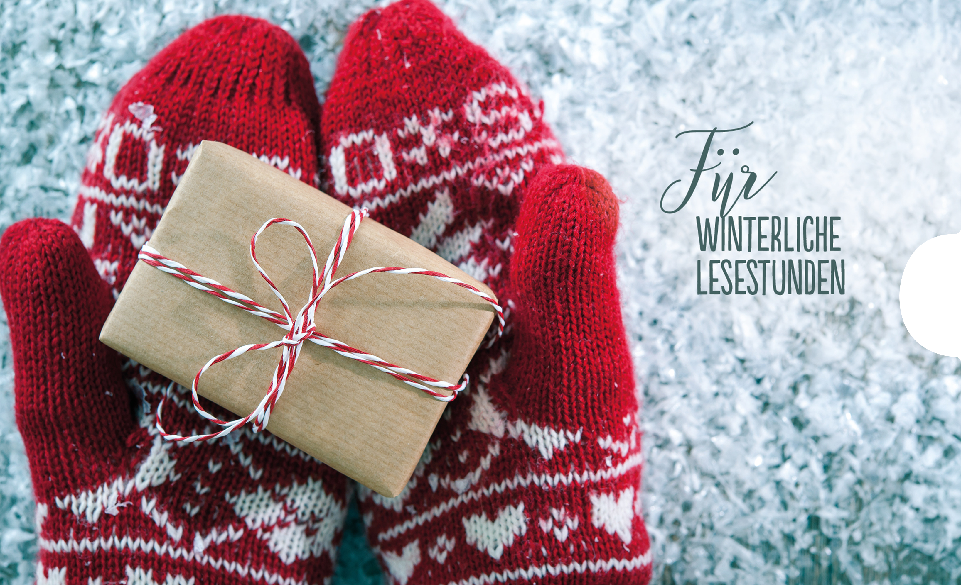 Winter-Handschuhe halten ein Geschenk